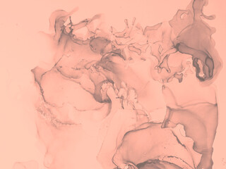 Space Drawing.  Hand-painted Coffee Pattern.