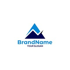 N Peak Logo Design Vector