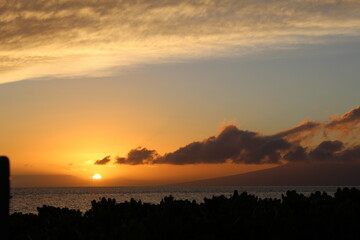 tropical sunset over the sea