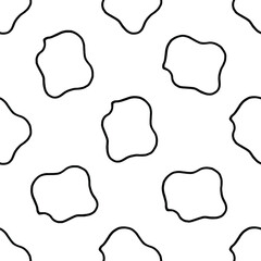 Trendy black and white graphic seamless pattern with strokes and stains. Minimalist Scandinavian style. Vector abstract background with hand painted lines. Design for wrapping paper, prints, fabrics