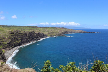 Hawaii sea and cliff view