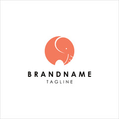 Elephant symbol icon wild animal logo template. Vector illustrations.