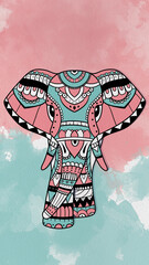 Mandala Elephant Wallpaper background for cellphone