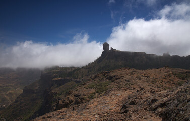 Gran Canaria, landscape of the central part of the island, Las Cumbres, ie The Summits, hiking...