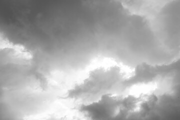 Sky with grey thunder clouds on nasty day