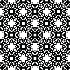 Fototapeta na wymiar floral seamless pattern background.Geometric ornament for wallpapers and backgrounds. Black and whitepattern. 