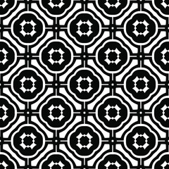 floral seamless pattern background.Geometric ornament for wallpapers and backgrounds. Black and white 

pattern. 