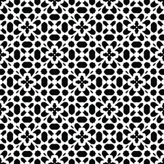 floral seamless pattern background.Geometric ornament for wallpapers and backgrounds. Black and white 

pattern. 