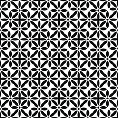 floral seamless pattern background.Geometric ornament for wallpapers and backgrounds. Black and white 

pattern. 