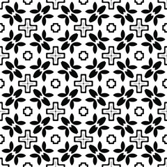 floral seamless pattern background.Geometric ornament for wallpapers and backgrounds. Black and white 

pattern. 