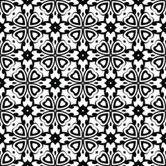 
floral seamless pattern background.Geometric ornament for wallpapers and backgrounds. Black and white 

pattern. 