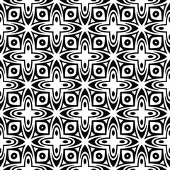 
floral seamless pattern background.Geometric ornament for wallpapers and backgrounds. Black and white 

pattern. 