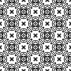 
floral seamless pattern background.Geometric ornament for wallpapers and backgrounds. Black and white 

pattern. 