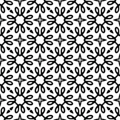 
floral seamless pattern background.Geometric ornament for wallpapers and backgrounds. Black and white 

pattern. 