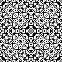 
floral seamless pattern background.Geometric ornament for wallpapers and backgrounds. Black and white 

pattern. 