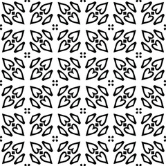 
floral seamless pattern background.Geometric ornament for wallpapers and backgrounds. Black and white 

pattern. 