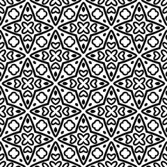 
floral seamless pattern background.Geometric ornament for wallpapers and backgrounds. Black and white 

pattern. 