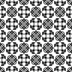 
floral seamless pattern background.Geometric ornament for wallpapers and backgrounds. Black and white 

pattern. 