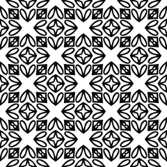 
floral seamless pattern background.Geometric ornament for wallpapers and backgrounds. Black and white 

pattern. 
