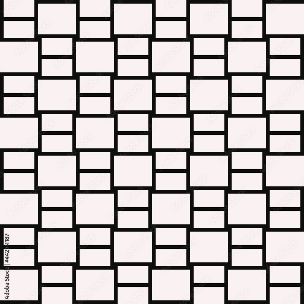 Aufkleber black network pattern. simple empty blocks or net.