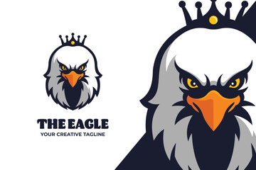 King Eagle Mascot Character Logo