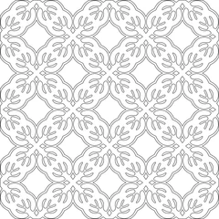 Schilderijen op glas  Vector geometric pattern. Repeating elements stylish background abstract ornament for wallpapers and   backgrounds. Black and white colors  © t2k4