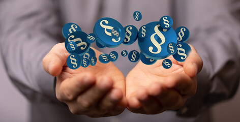 Law and justice concept modern 3d