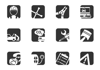 Car services icon set