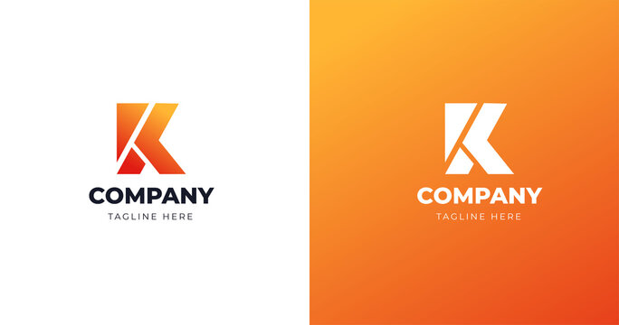 Initial K letter logo design template, vector illustration for personal or company