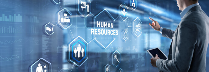 Modern Human Resources Hiring Job Occupation Concept. Business Technology