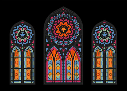 Cathedral Mosaic Windows Background