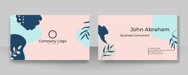 Floral line arts and organic shape cover design template for business card template. Sale banner, poster, cover design, Minimal and natural earth tone color theme wedding invitation cards.