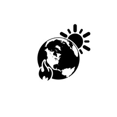 Global Warming icon isolated on white background
