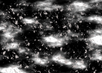 black and white cloud pattern background.