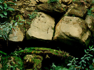 Huge stone rocks texture for nature commercial presentation.