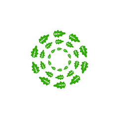 An icon with the oak leaves arranged in a circular pattern.