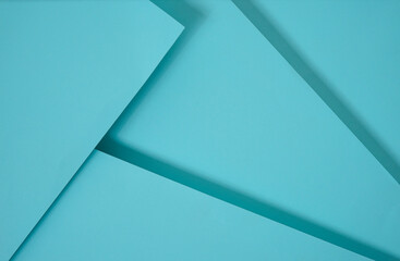 abstract pop up paper background in blue. abstract arrangements build a geometric texture for...