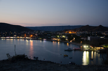 Obraz premium night view, sea