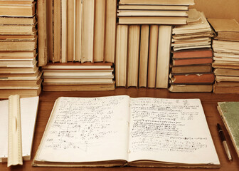 Writing-book with mathematical problems