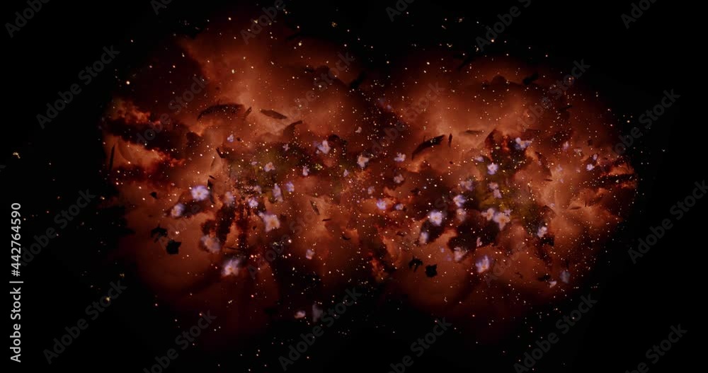 Canvas Prints close up explosion against black backdrop. luma channel is included. high quality 4k vfx element.