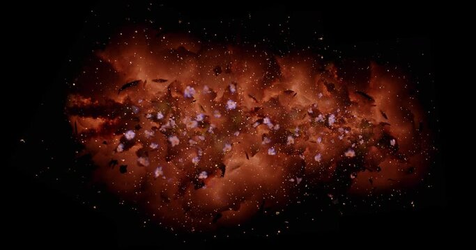 Explosion Fire And Flames. Powerful Detonation. Luma Channel is Included. High Quality 4K VFX Element.