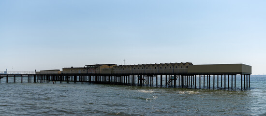 Obraz premium panorama view of the bathhouse of Palsjo near Malmo