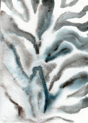 Watercolor abstract background of zebra skin imitation. Wildlife zebra texture © Tatyana Sidorova