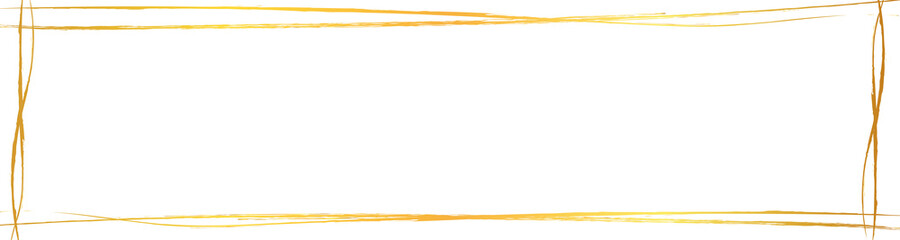 gold brush painted ink stamp banner on white background