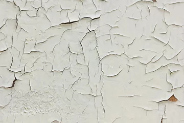 Deurstickers Een oude geschilderde muur. Achtergrond van schade oppervlak © Albert Ziganshin