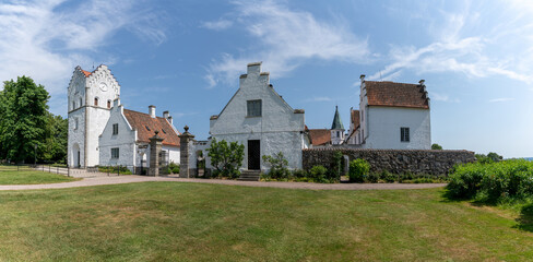 panorama view of the Bosjokloster and castle in southern Sweden