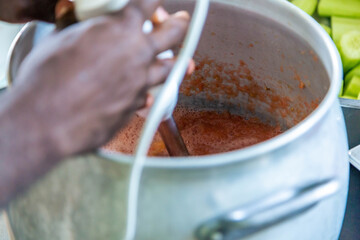 cooking healthy food 