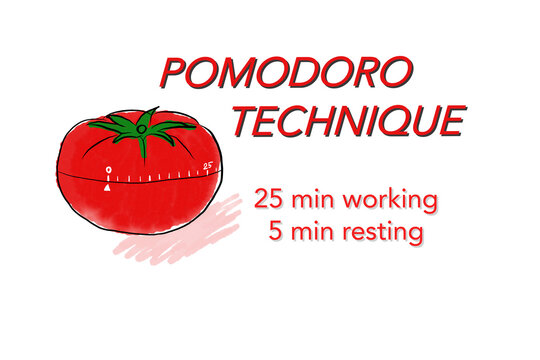 Pomodoro timer concept Royalty Free Vector Image