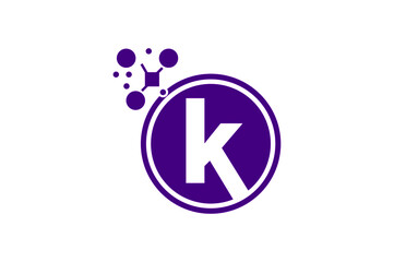 K modern technology new logo