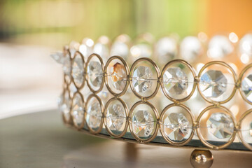 Detalles de diamante en una corona